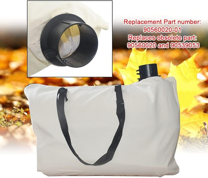 BV-005 610004-01 Shoulder Bag - by Braveboy, Compatible with Black & Decker 614000401 BV2500 BV4000 Leaf Blower - Replacement BV-005 Collection Bag (1)