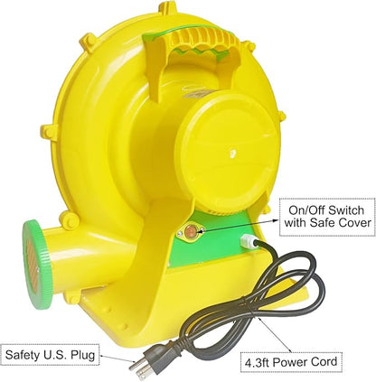 Air Blower 550 Watts, Bounce House Blower for inflatables Jump House, Inflatable Castle and Jump Slides, Efficient and Convenient Commercial Inflatable Blower for Bounce House (Style C-550W)