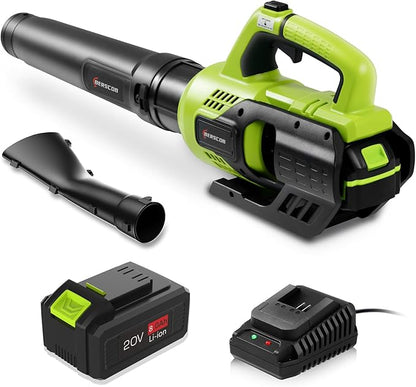 Leaf Blower Cordless, 580CFM/160MPH Electric Leaf Blower with 8.0Ah Battery, Blower with Extension Nozzle, Lightweight Leaf Blowers for Lawn Care, Yard, Garage, Patio & Sidewalk