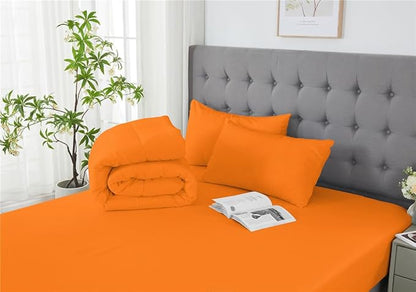3 Piece Solid Color All Season Bedding Comforter Set Microfiber Soft Lightweight Bedding Set for Kids Teens Adults Room Decor with 1 Comforter and 2 Pillowcases Queen