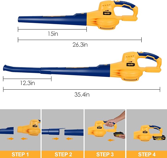 Cordless Leaf Blower, Mellif for 20V Max Lithium Battery (Battery NOT Included) Handheld Electric Jobsite Air Blower 100CFM 110MPH Powerful for Lawn Care | Snow Blow | Yard Clean