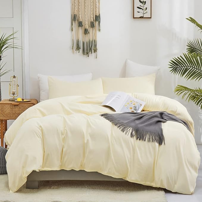 Light Yellow Comforter Set Queen Off White Bedding Set Beige Comforter Set Queen Men Breathable Ivory Bedding Set Women Soft Off White Queen Ivory Bedding Comforter Set Queen