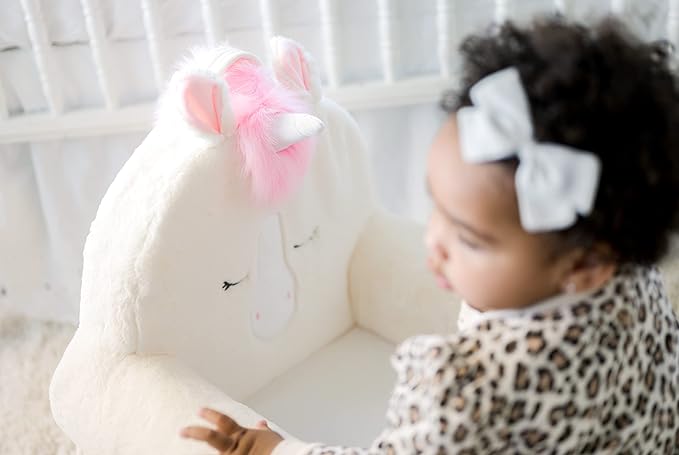 Soft Landing Animal Adventure Ivory Sweet Seats | Premium Character Chair with Carrying Handle & Side Pockets Unicorn