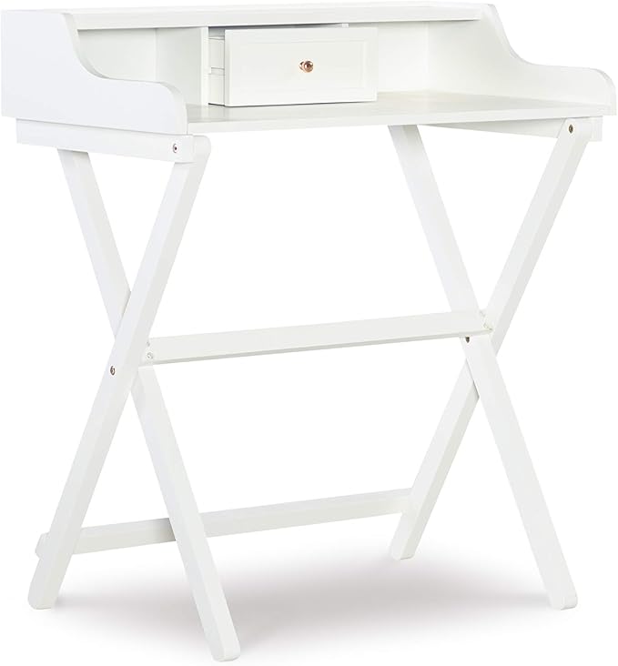 Linon Home Décor Mable White Folding Desk