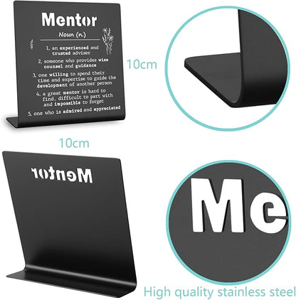 Afterprints Mentor Gifts for Women Men Thank You Gifts For Mentor Leaving Going Away Retirement Appreciation Boss, Coworker, Teacher, Counselor, Coach Office Desk Decor (black) XLK09