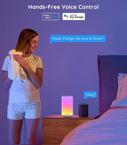 Govee RGBIC Table Lamp, Smart Lamp Work with Alexa, LED Lamp with Music Sync and 43 Scene Modes, Color Changing Lamp for Bedroom Decor, Dimmable Night Light (Corded Electric)