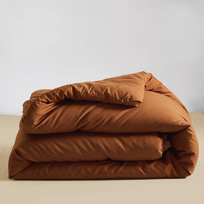 Comforter Set, Pumpkin Color, Bedding Set for Women Girls, Full 3 PCS, Breathable Soft Bedroom Collection