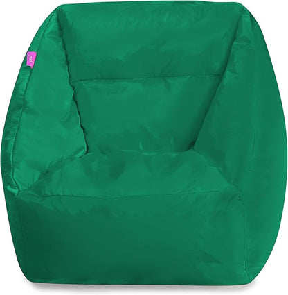 Posh Creations Structured Comfy Bean Bag Chair for Gaming, Reading, and Watching TV, Coronado Chair, Microsuede - Tide Pool