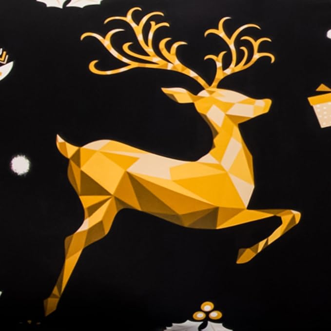 Mybedsoul Christmas Printed Black Sofa Cover Reindeer Printed Elastic Couch Cover Machine Washable Christmas Theme Red Sofa Slipcover for Living Room(2 Seater/Loveseat)