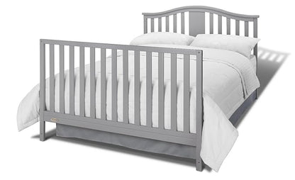 Graco Solano 4-in-1 Convertible Crib and Changer with Drawer (Pebble Gray) – Crib and Changing Table Combo with Drawer, Includes Changing Pad, Converts to Toddler Bed, Daybed and Full-Size Bed