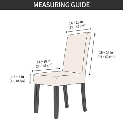 Gibelle Dining Room Chair Covers Set of 4, Soft Stretch Kitchen Chair Covers Slipcover Protector, Removable Washable Geometric Parson Chair Covers 4 Pack, Grey