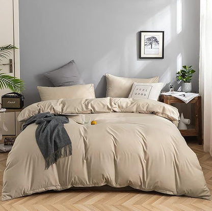 Champagne Comforter Twin Solid Champagne Deep Beige Bedding Set Lightweight Girls Soft Champagne Blanket Boys 3 PCs Durable Hotel Quality Comforter Set Twin