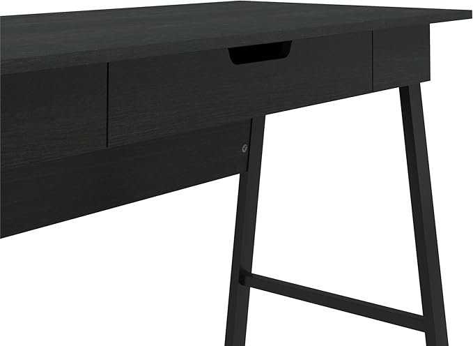 Ameriwood Home Oxford Computer Desk with Drawer, Black Oak