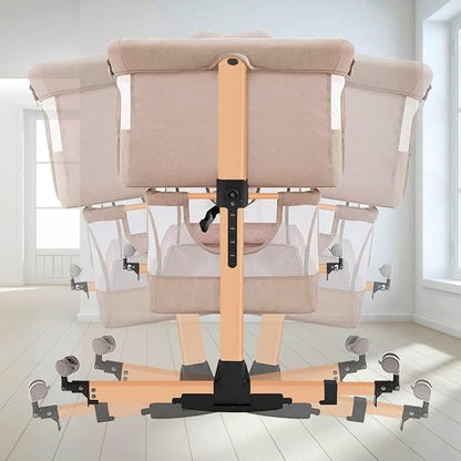 3 in 1 Baby Crib Bedside Crib,Baby Bassinet,Baby Bed Adjustable Portable Bed for Infant/Baby,Light Beige