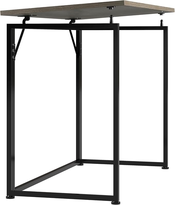 Techni Mobili Space Saving Folding Desk, Grey