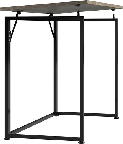 Techni Mobili Space Saving Folding Desk, Grey