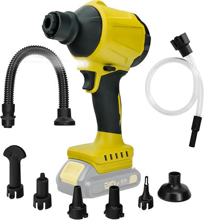Cordless Dust Blower for Dewalt 20V Max Battery, 2-in-1 Blower & Vacuum, Handheld Blower HighSpeed Motor Air Compressed Duster w/ 671 MPH & 7 Nozzles for Sawmill Room, Home Cleaning（No Battery ）