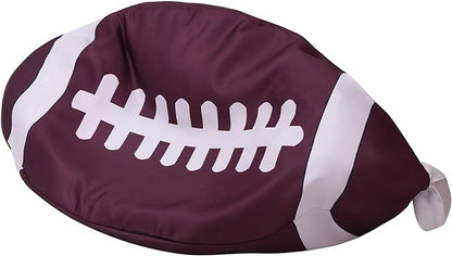 Stuffed Animal Storage Bean Bag Chair for Kids and Adults,Lightweight Rugby Zipper Bean Storage Bag Cover for Organizing Blankets Clothes(26'',Rugby)