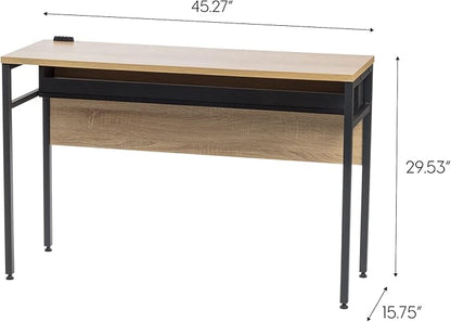 IRIS OWDN-1252 Computer Desk with Organizer and Cable Tray, 45" - Rustic, Wood