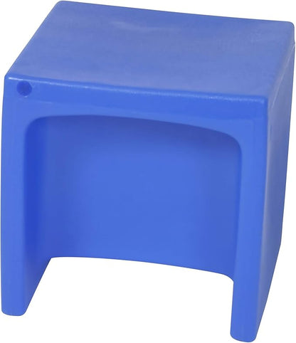 Children's Factory 3-in-1 Cube Chair for Kids, Flexible Seating Classroom Furniture, 1-Pack, Blue