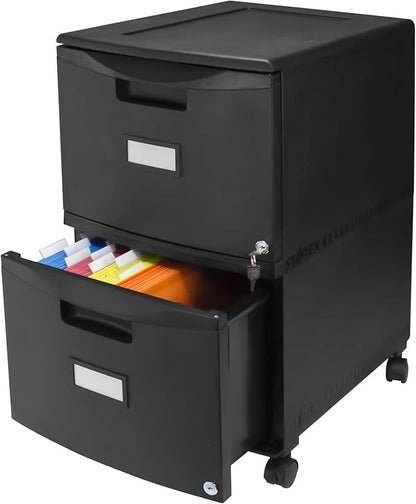 Storex 61312A01C File Cabinet, 1-Pack, Black