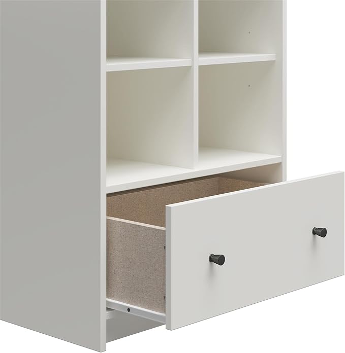 Ameriwood Home The Loft 1 Drawer Storage Tower, White