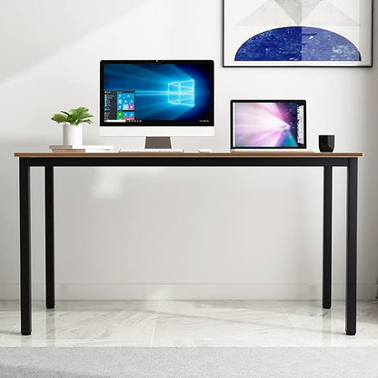 SogesGame Computer Desk, 55.1 inches Office Desk Computer Table Study Writing Desk Workstation for Home Office Dining Table Retro