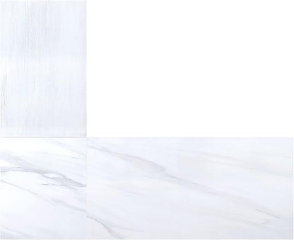 NicBex Laik-DW-00061-DX Desks, 67" W x 55" D x 30" H, White+Oak