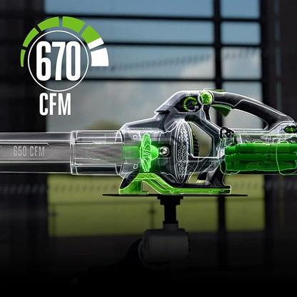 EGO Power+ LB6700 670 CFM 180 MPH 56V Lithium-Ion Cordless Electric Variable-Speed Blower, Battery and Charger not Included