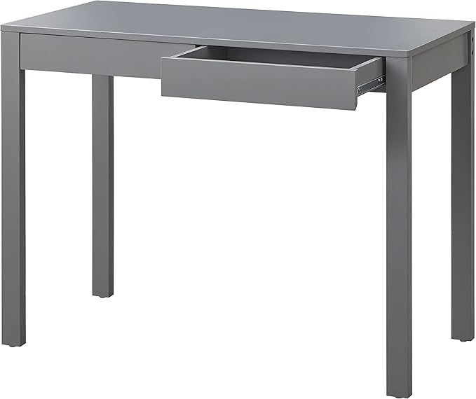 Target Marketing Systems Gabby Home Office, Study Room, Vanity or Bedroom, Computer 2 Drawers, Contemporary Style Desk with Storage, 40” x 20”, Charcoal