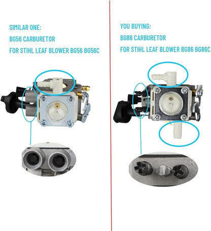 BG86 Carburetor for Stihl BG86C Blower SH86 Carburetor replace for Zama C1M-S261B, 4241 120 0616 with HD2 Air Filter BG86 Blower Parts