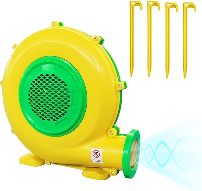Air Blower, 950W 1.25HP Bounce House Blower, Portable Pump Fan Blower Perfect for Inflatable Bounce House, Bouncy Castle, Jumper, Water Slide, Blower Corded(950 Watt 1.25HP)