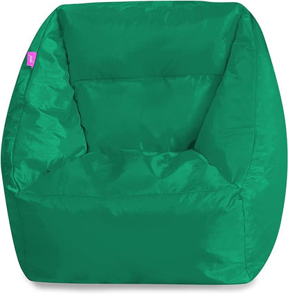 Posh Creations Structured Comfy Bean Bag Chair for Gaming, Reading, and Watching TV, Coronado Chair, Microsuede - Tide Pool