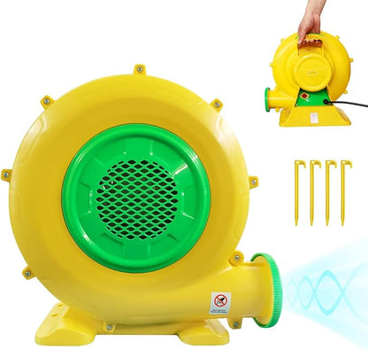 Air Blower, 480W 0.64HP Bounce House Blower, Portable Inflatable Bubble House Blower, Perfect for Inflatable Bounce House, Bouncy Castle, Jumper, Water Slid, Blower Corded(480 Watt 0.6HP)