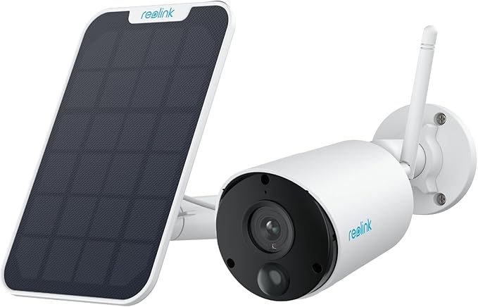 REOLINK 2K 3MP Solar Security Camera, Wireless Home Security Camera Outdoor Indoor, Night Vision, Human/Car Detection, 2.4G WiFi, Local Storage, No Monthly Fee, Support Home Hub, Argus Eco+Solar Panel