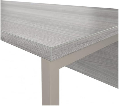 Bush Business Furniture Hybrid 72W x 30D Computer Table Desk with Metal Legs in Platinum Gray