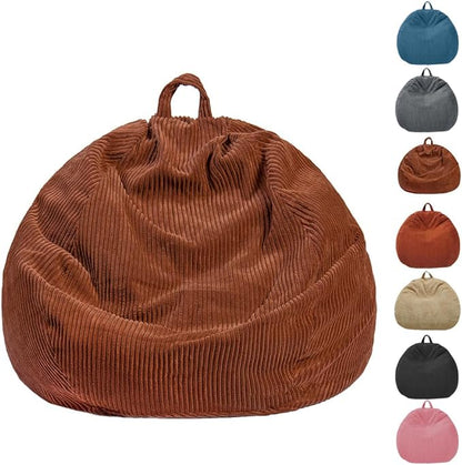 Bean Bag Chairs Cover (No Filler), for Adults,Teens,Kids,[Small 32 * 28 in] Coffee