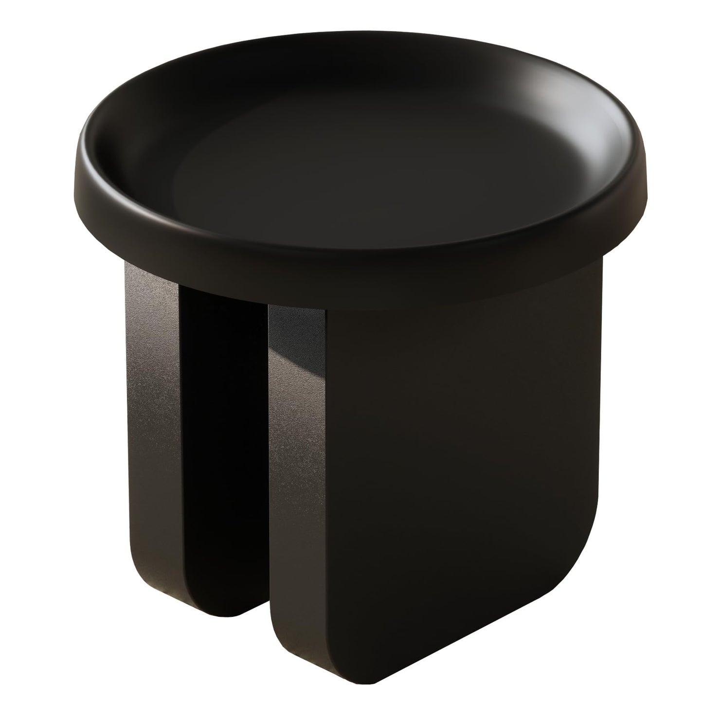 Round Coffee Table,Modern Coffee Table,Unique Circle Coffee Tables,Metal Center Table for Living Room (Black, 29.5 x 16.5)