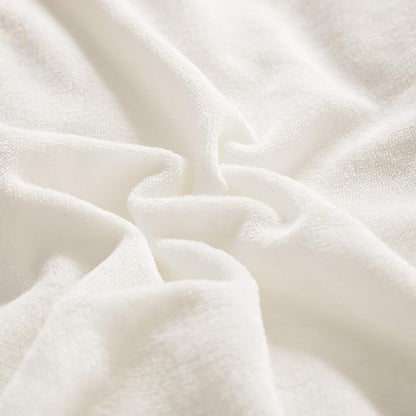 Wellboo White Velvet Comforter Sets Twin Boys Girls Solid White Fluffy Bedding Comforters Plain White Flannel Plush Quilts Women Men All White Winter Blanket Aesthetic Micromink Sherpa Bedding Durable