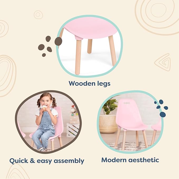 B. toys Pink B. Spaces Chairs Set