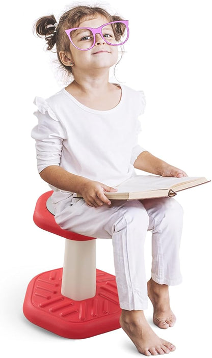 Kids Wobble Stool Chair Seat, Wiggle Stool Chair Flexible Seating for Preschool & Elementary Classroom, Improves Focus, Posture & ADD ADHD Chair, Ages 3-8