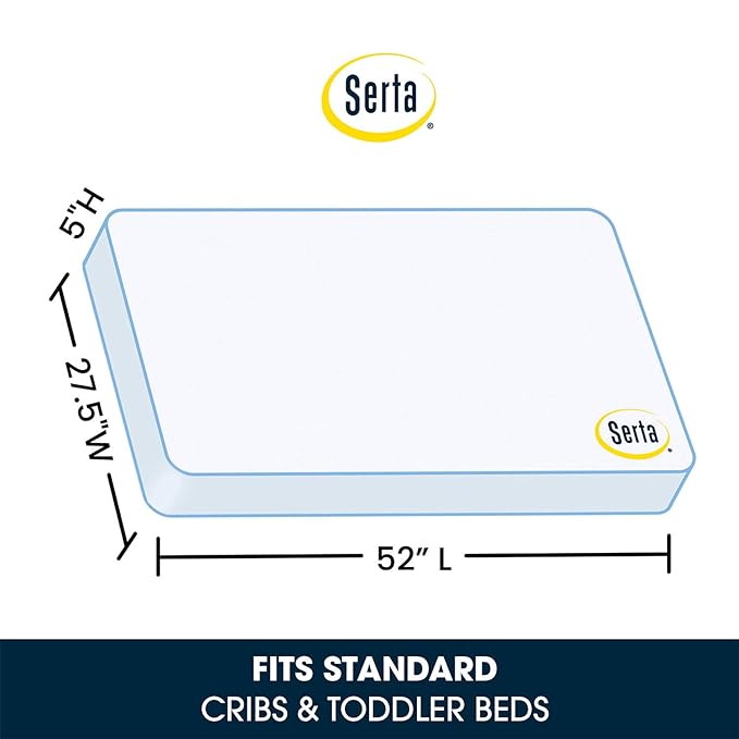 Delta Children Bentley S Series 4-in-1 Crib, Black Cherry Espresso + Serta Perfect Slumber Dual Sided Recycled Fiber Core Crib and Toddler Mattress (Bundle)