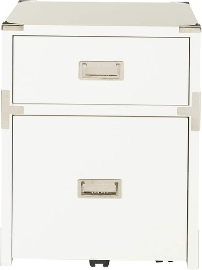 OSP Home Furnishings Wellington 2-Drawer File Cabinet, White