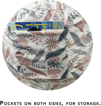 Bean Bag Chair COVER -(NO BEANS) for kids Teens, zipper opening, soft velvet, X-Large (34" leaves)