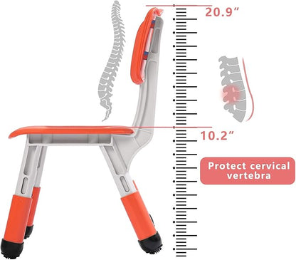 Adjustable Kid Chairs Indoor 3 Level Adjustable Suitable for Children Age 2-6. Maximum load-bearing 220LBS Suitable for Family Classroom and Nursery Child Seat Set (2-Pack-Red)