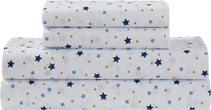 Kids Bedding Set Bed in a Bag for Boys and Girls Toddlers Printed Sheet Set and Comforter, Full, Galaxy