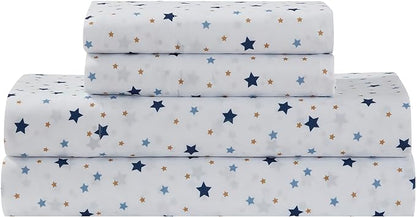 Kids Bedding Set Bed in a Bag for Boys and Girls Toddlers Printed Sheet Set and Comforter, Full, Galaxy