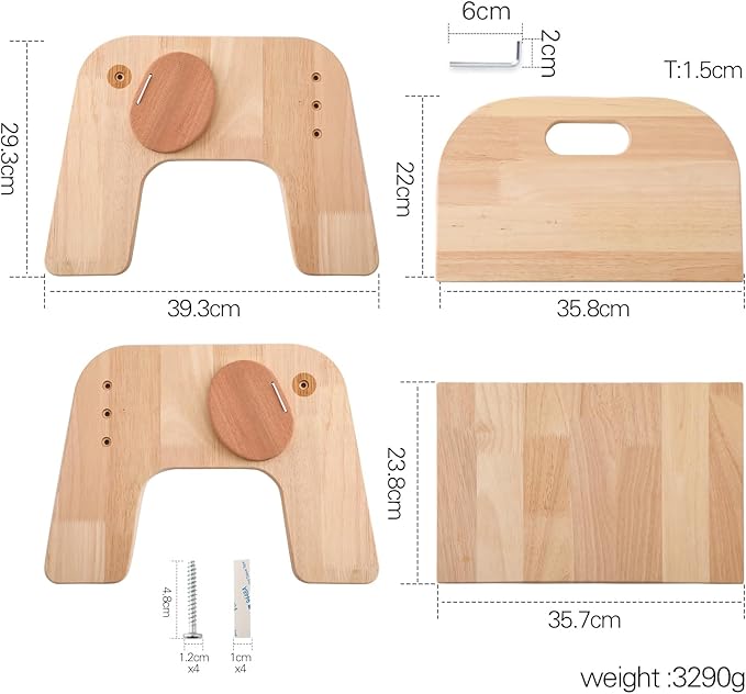 ibwaae Natural Solid Wooden Kids Chair Height-adjustable Wooden Chair for Toddlers Montessori Furniture Birthday Gift for Children