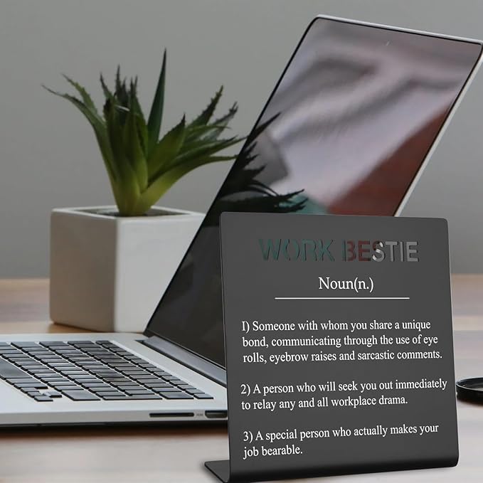 Office Gift For Work Bestie Gifts for Work Friends Women Best Coworkers Retirement Leaving Farewell Going Away New Job Gifts for Colleague Coworker Colleague to Friend Gifts (black) XLK07