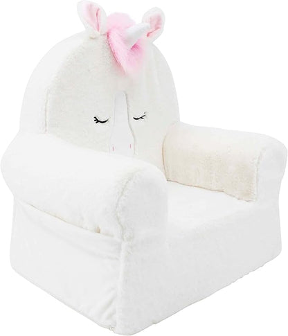 Soft Landing Animal Adventure Ivory Sweet Seats | Premium Character Chair with Carrying Handle & Side Pockets Unicorn